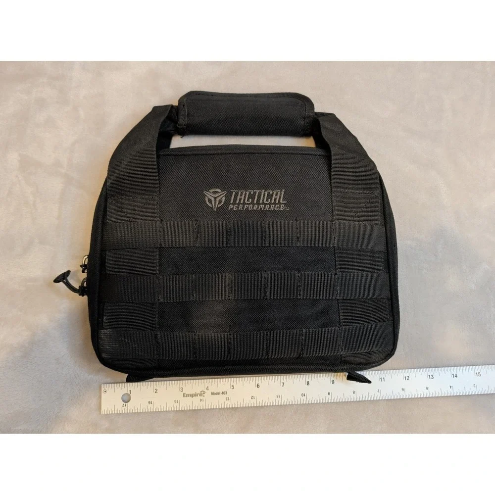 Tactical Performance Range Bag MOLLE Black Pistol Ammo Gear Carry‎ Case
